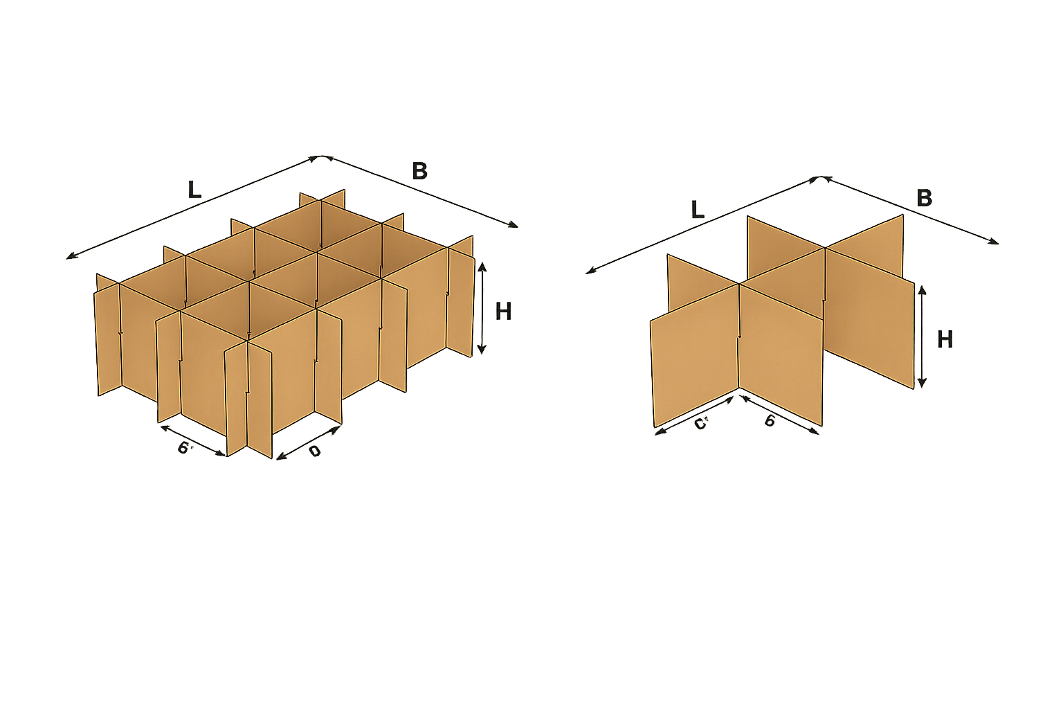 Maßgeschneiderte Fachaufteilung mit Puffer Maßgeschneiderte Fachaufteilung