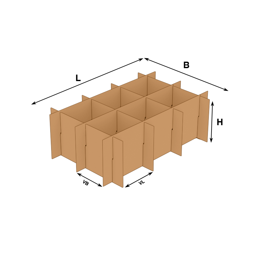 Fachverteilung mit Puffer (fefco 934)