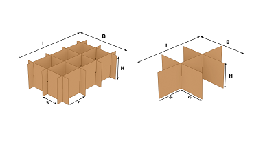 Maßgeschneiderte Fachaufteilung mit Puffer Maßgeschneiderte Fachaufteilung
