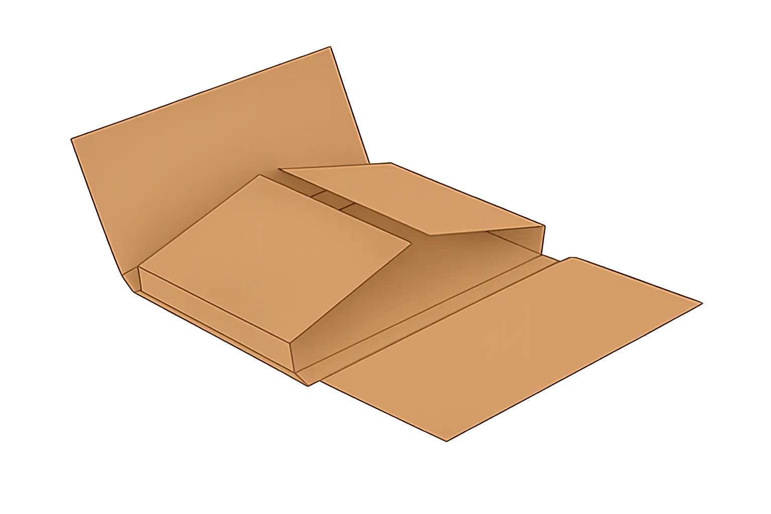 Ein Schiebekasten (fefco 404) besteht aus einer Innenschale aus Wellpappe und einer passenden Schiebehülse. Zusammen bilden die beiden Bestandteile eine vollständige Verpackung. Sie bestellen den Schiebekasten als eine Einheit, vollständig nach Maß für Ihr Produkt gefertigt.