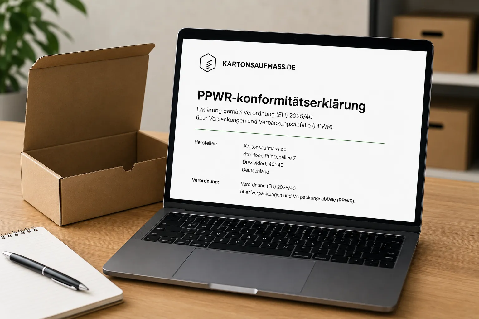 PPWR-Konformitätserklärung Kartonsaufmass.de