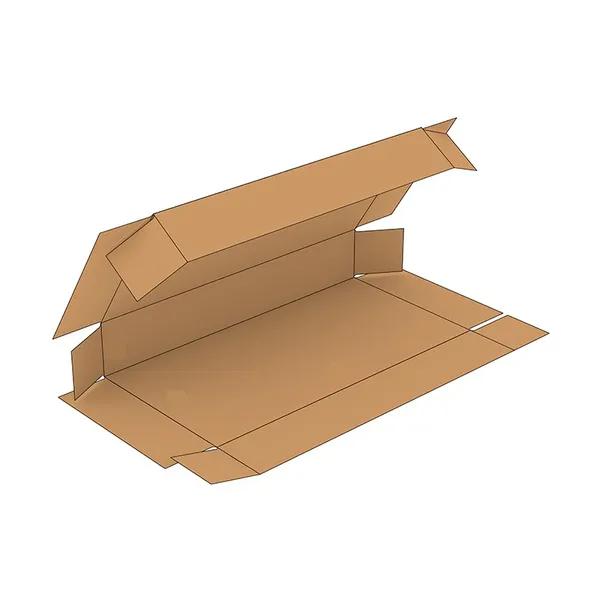 Falthülle FEFCO 409 aus Wellpappe für lange und flache Produkte