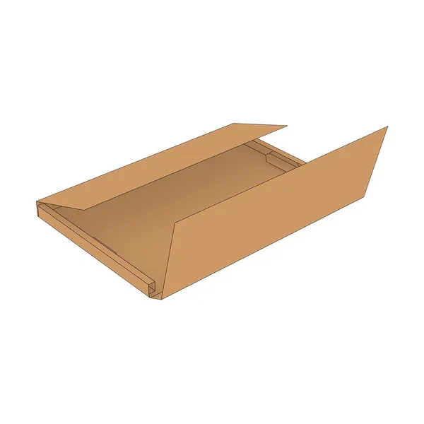 Buchverpackung FEFCO 403 mit Puffer aus brauner Wellpappe