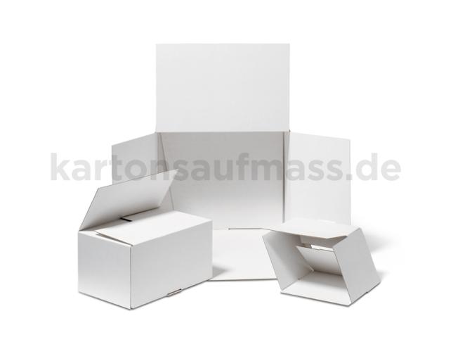 Ecommerce Karton fefco721D Weiss Ohne Verschluss keine Klebestreifen