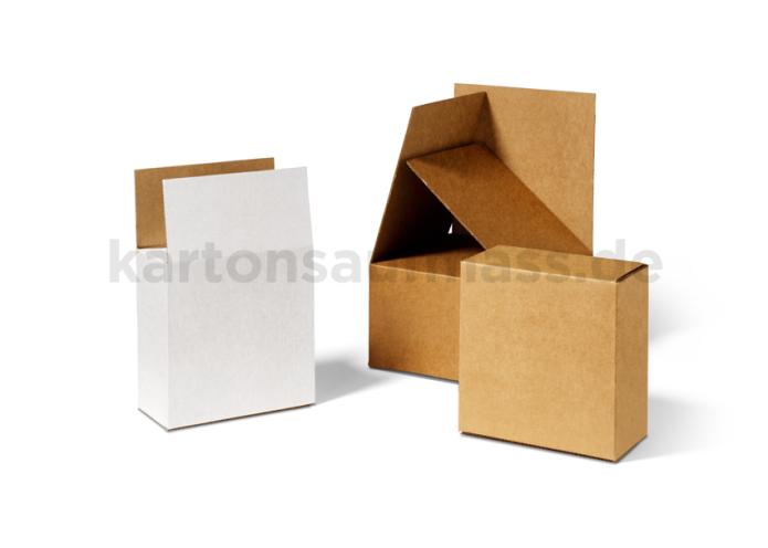 Überlappenden Klappen fefco203 Braun Weiss kleines Format